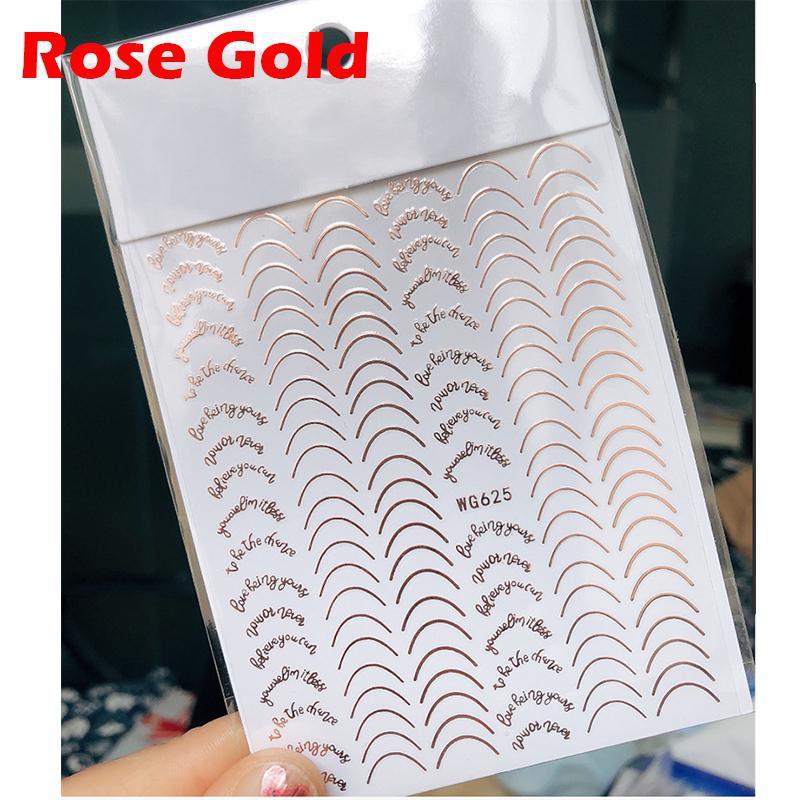 1 Pcs French Striping Tape Nail Design Stripe Lines 3D Sticker for Nails Gel Polish Sticker Decals for Manicuring