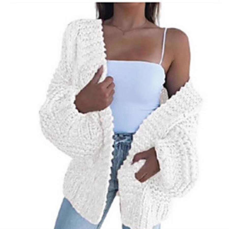 Small Batch Women's Knit Cardigan Sweater Long Sleeve Loose Autumn Winter Knitwear 3-Button Sweater