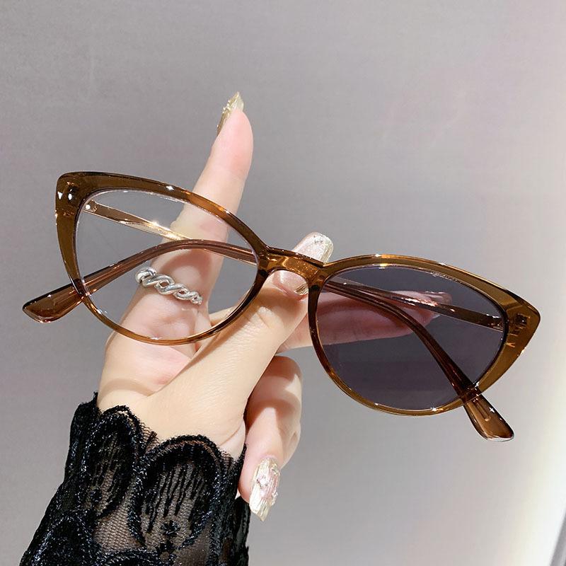 Xiaomi Women Cat Eye Photochromic Myopia Eyeglasses Retro TR Frame Light Sensitive Color Changing 0 To ‑400 Diopters Fashion Daily
