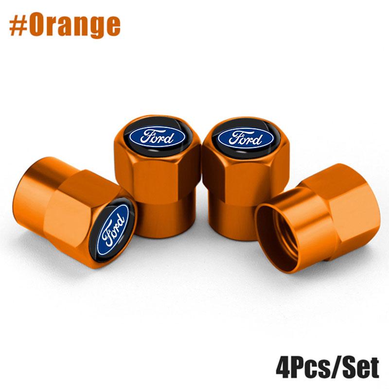 XXUI3 4Pcs/Set Car Wheel Tire Valve Caps Metal Stem Cover For Ford Escape Kuga Mondeo Ecosport Fiesta Focus 2 3 MK1 MK2 Fusion Ranger