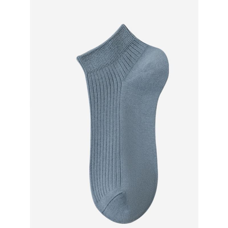 Men's Spring and Summer Short Socks, Vertical Cotton Socks, Combed Cotton Antibacterial Men's Short Socks