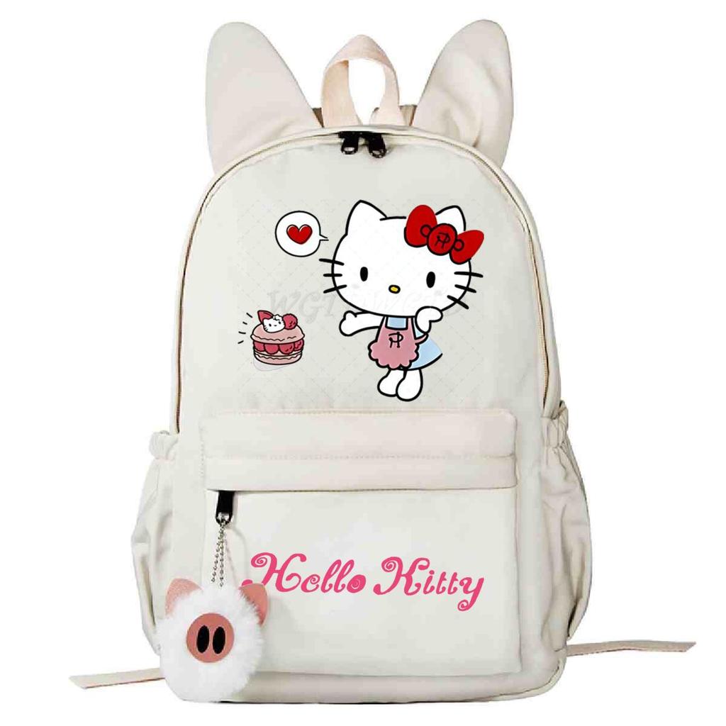 College Style Cute Print Junior High School High School Student Schoolbag Large Capacity Rabbit Ears Backpack Female