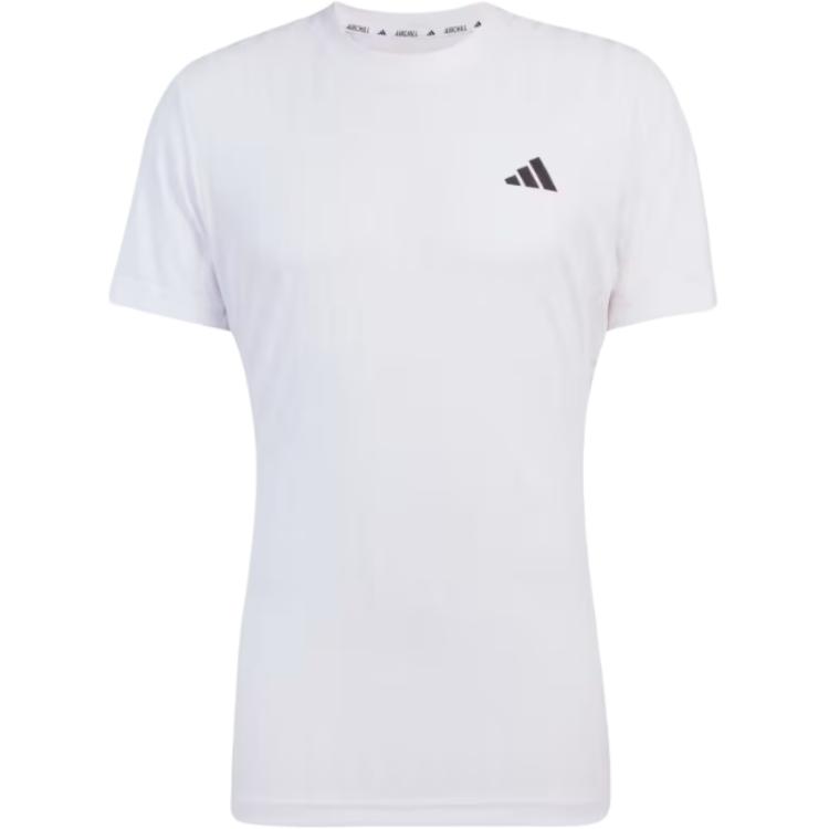 

Adidas Logo Round Neck Slim Fit Short Sleeve T-Shirt Men Tops White JF4386 XXL