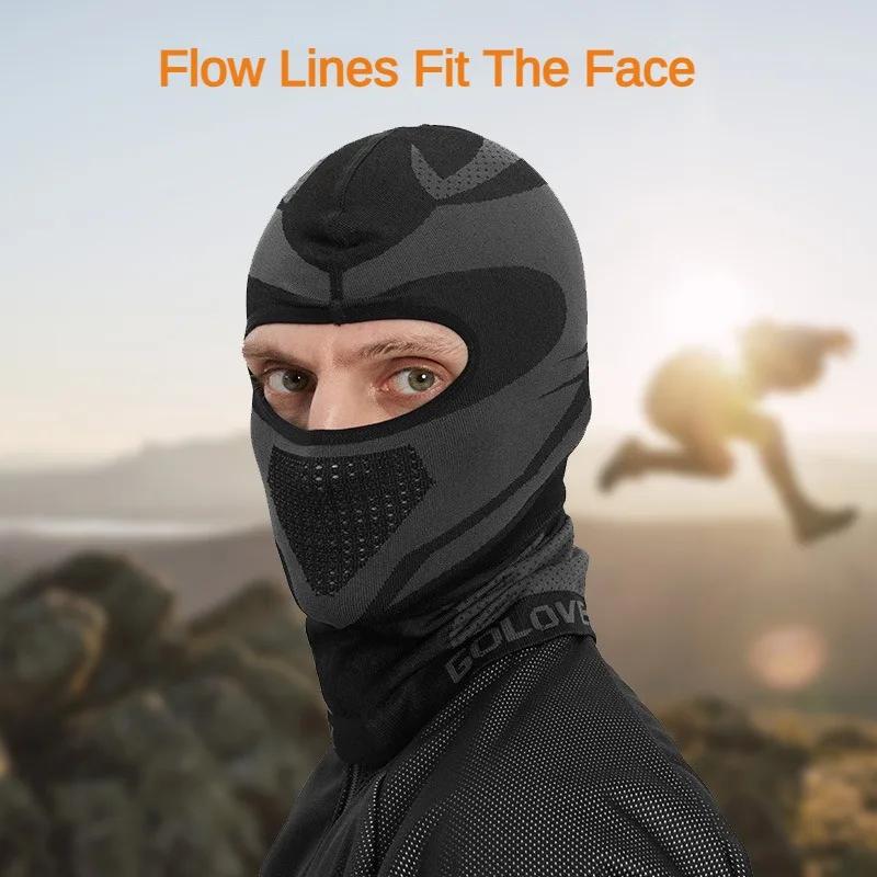 Winter Biking Warm Full Face Mask Cold Protection Facial Ski Mask Plus Velvet Balaclava Mask for Gentlemen and Female High Quality Practical Daily Use