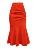 2025 Stylish Solid Color Fishtail Skirt: Waist-Cinching, Slimming, Hip-Hugging Design