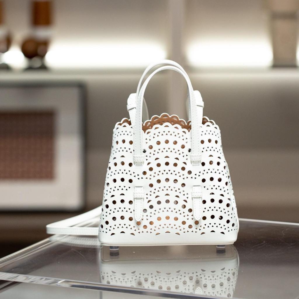 2024 French Casual Genuine Cowhide Hollow Shoulder Crossbody Handbag