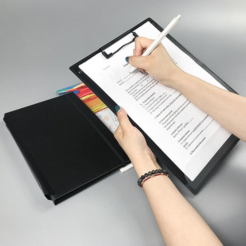 Letter Size Foldable Nursing Clipboard with Elastic Band Pocket Writing Pad Notepads for Nurse