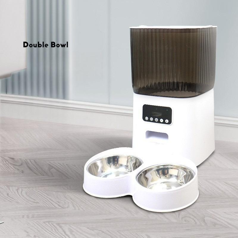 Automatic Pet Feeder Cat Food Dispenser Timed Portion Control Voice Remote Wifi Camera Smart Feeding Device for Home and Travel