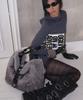 Sand Museum Flap Hobo Bag [Fur Gray]