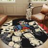 Robotic Warrior Design Round Rug for Livingroom,Bedroom, Palyroom, Chair Rug, Area rug, Circle Carpet, Large Size Fan Christmas gift