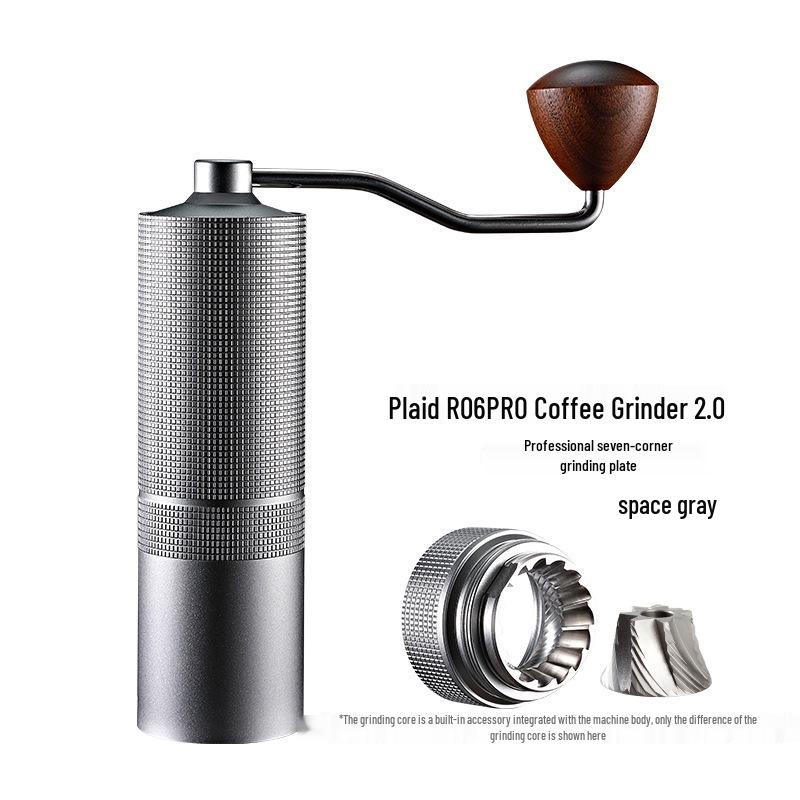 Manual Hand-Crank Coffee Grinder with CNC Steel Burr for Italian Brewing