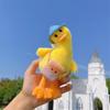 Duck Keyring Smooth Texture Anti-shedding Decoration Tilted Head Duck Doll Keychain Child Gifts