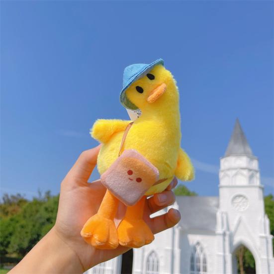 Duck Keyring Smooth Texture Anti-shedding Decoration Tilted Head Duck Doll Keychain Child Gifts