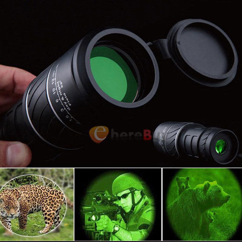 

Optics Monocular Zoomable 40x60 HD day light Sport Night Vision Telescope for Hunting Camping чорний