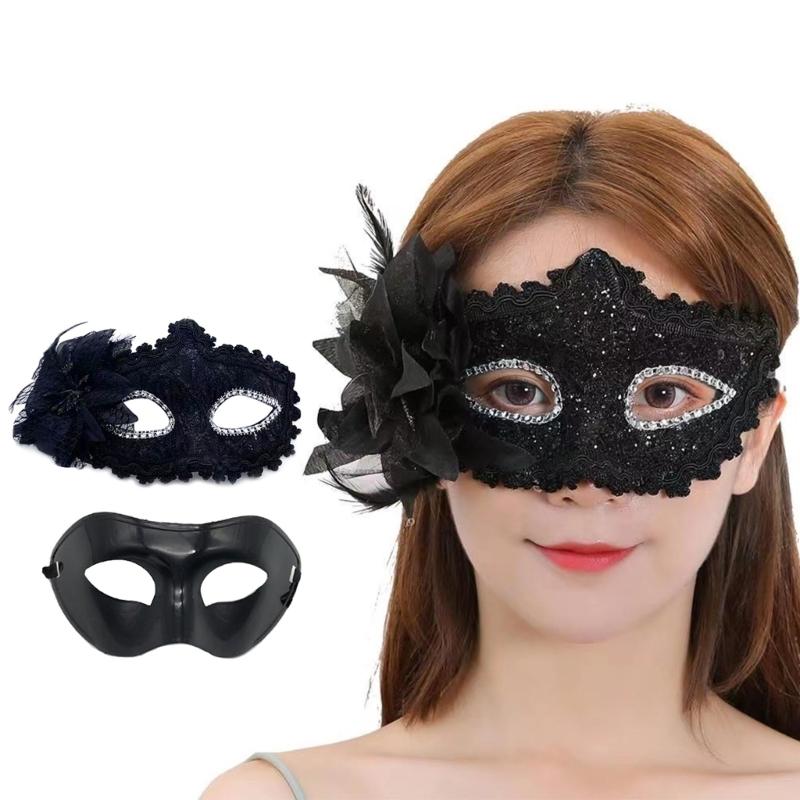 Couple Venetian Mask Masquerade Ball Mask Carnival Mardi Gras Prom Mask Theatrical Mask Cosplay Party Masque Lace Mask
