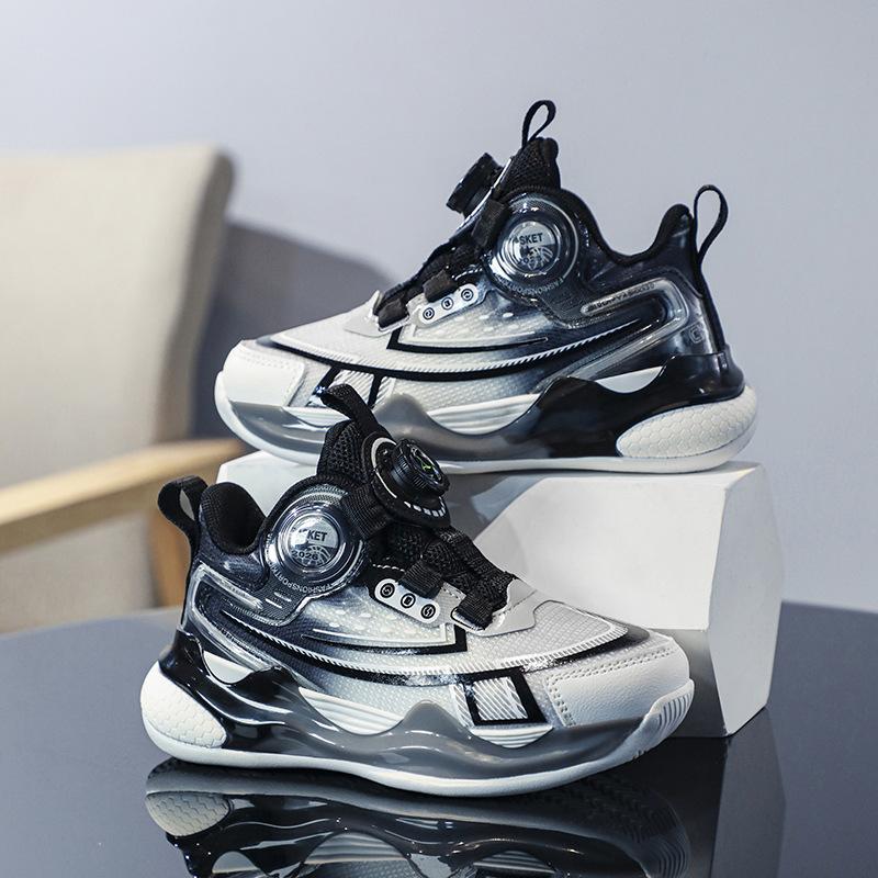 New training sneakers primary school students middle school children boys 2025 autumn boys sports shoes basketball shoes mesh