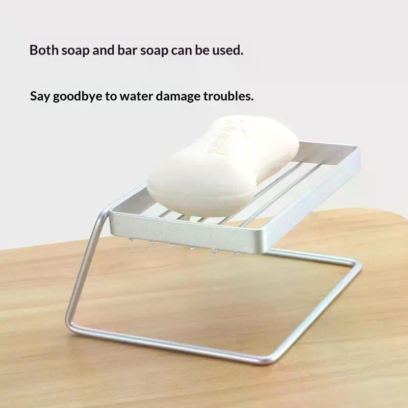 Self Draining Stainless Steel Soap Dish For Bar Soap Holder Shower Bathroom Kitchen Sink Minimalist Design Functional Storage