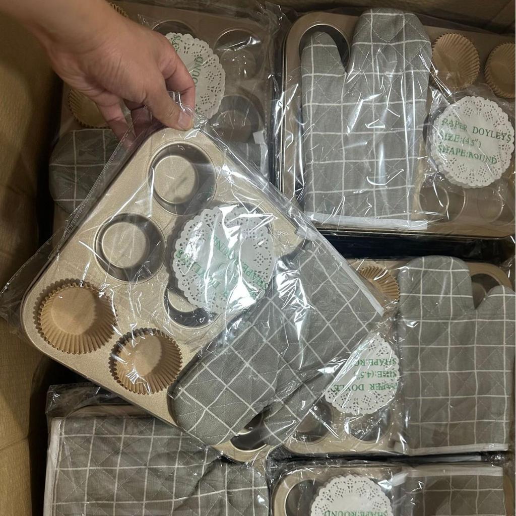 Stampi da Forno Antiaderenti per Muffin, Torte e Ciambelle - Opzioni da 6/12 Fori
