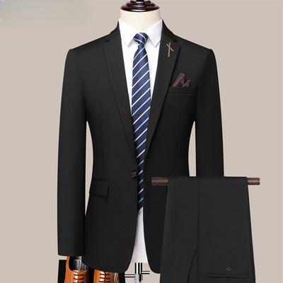 Oblek Pánský Slim Fit Top Sako Nejlepší Muž Ženich Svatba Podnikání Profesionální šaty Dvoudílný oblek Pánské