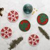 Christmas Snowflake Felt Hollow Coasters Heat Insulation Absorbent Table Mat Coffee Mats  Home and Decoration Kitchen Utensils