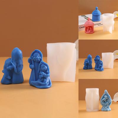 Diy New Scented Candle Mould Irregular Shape Silicone Mould Creative Nativity ADM