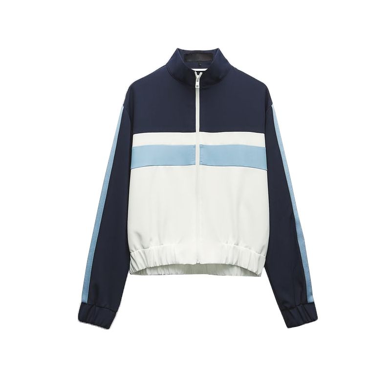 Spring New Preppy Bomber Jacket Outerwear 7484122 Side Strap Jogging Pants 7484022