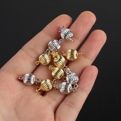 3st pumpaformade spännen för halsband Armband mässing spänne krokar Anslutning för gör-det-själv smycketillbehör