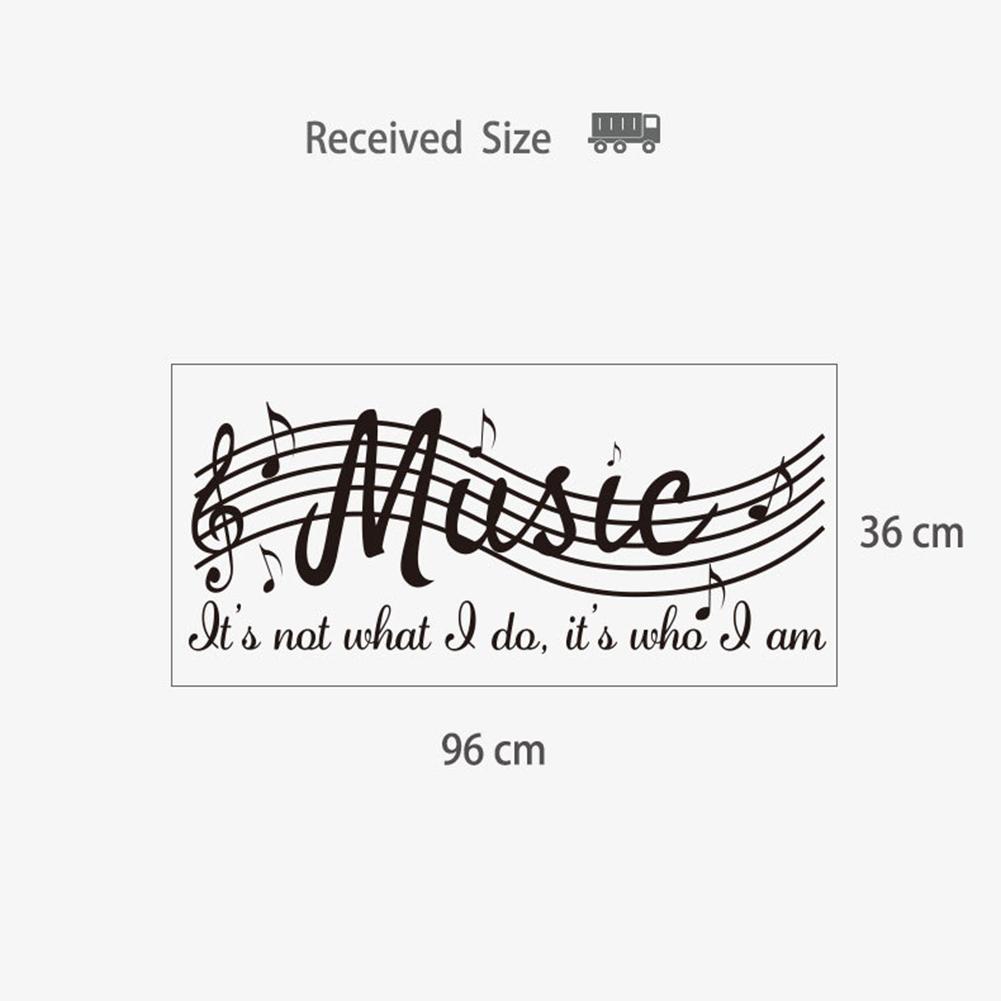 Pvc Music Notes Wall Stickers Quotes Sayings Words Wall Decals For Living Room Bedroom Sofa Tv Background Wall Decor