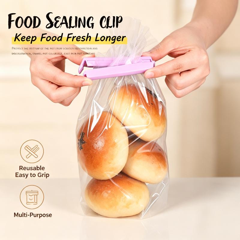 12Pcs Portable Kitchen Storage Food Saver Clip Sealing Bag Clip Sealer Clamp Plastic Tool Kitchen Accessory