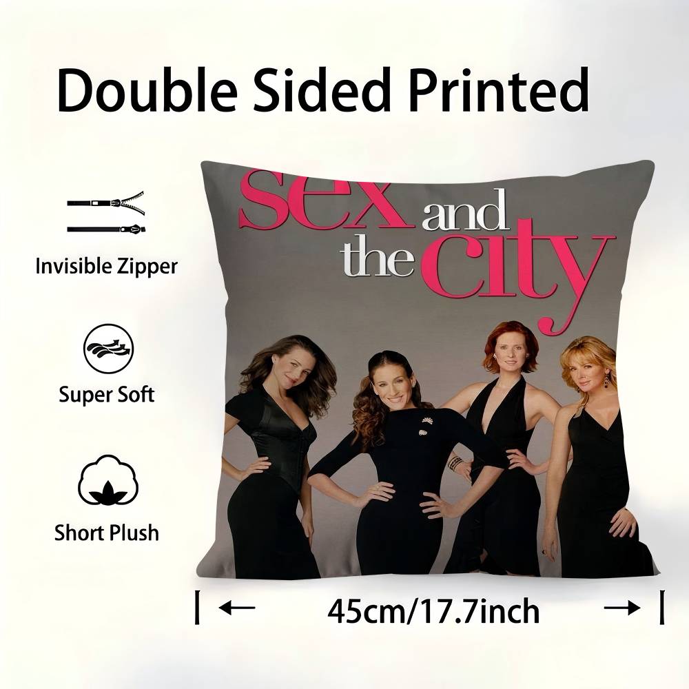 Sex And The City TV Series Pillowcase Toon Gift Cushion Cover Bedroom Home Sofa Chair Seat Decor Pillow Case