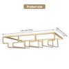 AEE2-3 Rows Wine Glass Rack Under Cabinet Stemware Holder Iron Wine Glass Organizer Glasses Storage Hanger For Bar Kitchen