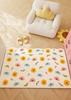 Flower Pattern Carpets for Living Room Fluffy Soft Study Floor Mat Cream Style Bedroom Decor Girl Carpet Thick Plush Bedside Rug