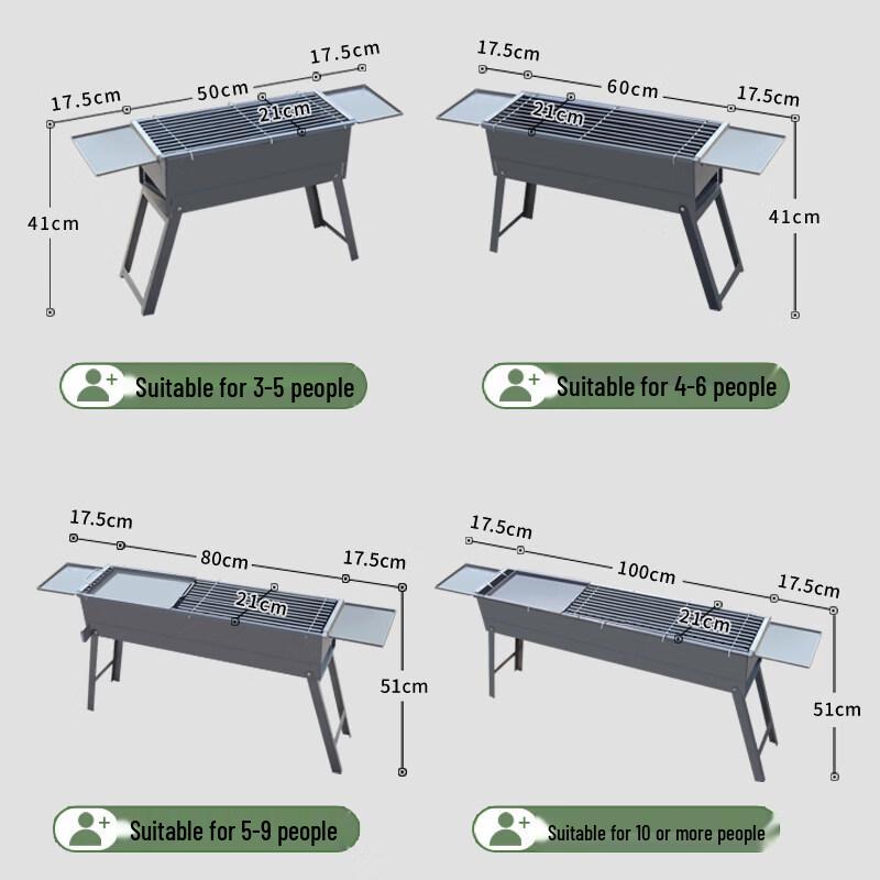 Yipan Outdoor Portable Charcoal BBQ Grill with Griddle