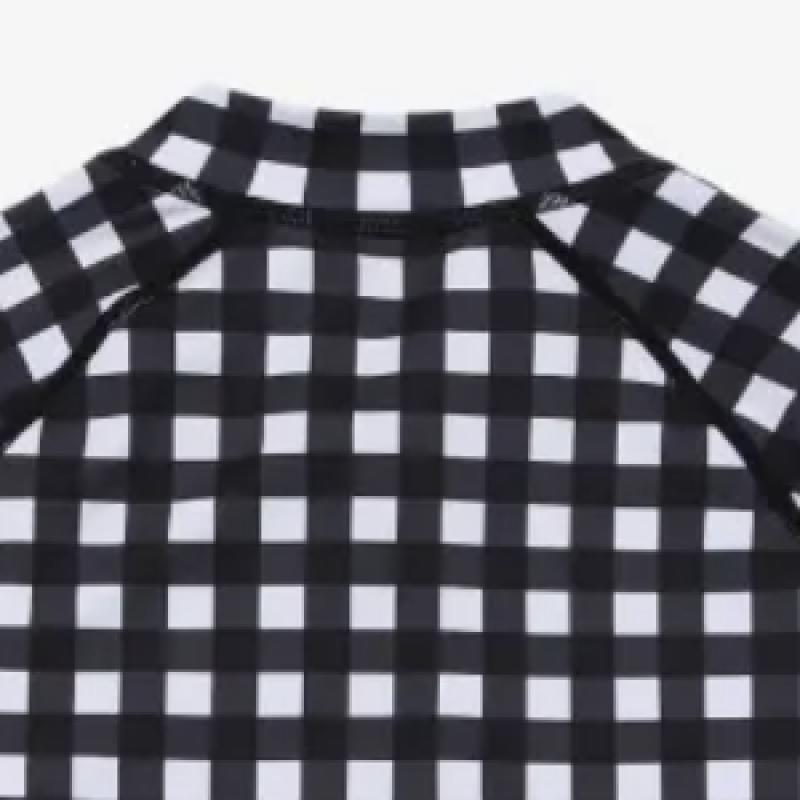 [fila Kids] Check Zip Up Rash Guard  Fk2rtf2a03f Blk  q0zFk2rtf2a03fBlk