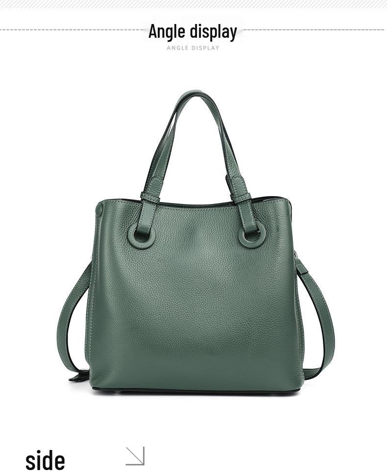 Qian Dian Women's 2025 Trendy Bucket Bag: Soft Leather, Large Capacity, Fashionable Crossbody & Shoulder Bag