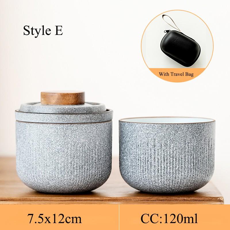 Kung Fu Tee-Set Tragbar Ein Kännchen Zwei Tassen Keramik Schnelle Teetasse