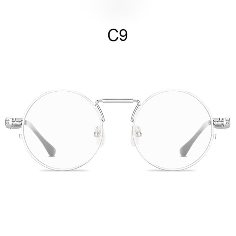 [Customized] Punk style sunglasses men's personalized spring metal glasses legs sunglasses round frame glasses sunglasses