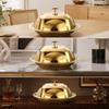 Stainless Steel Food Dome Cover Griddle Accessories Basting Lid Metal Steam for Serving