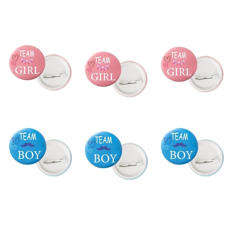 

Gender Prediction Party Badges with Safe Pin Clasps 12pcs Baby Shower Guest Participation Accessories