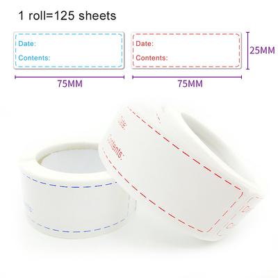 125sheets/roll Container Labels Date Marking Stickers Waterproof Household Suitable for Kitchens Restaurants Easy Clean TMZ