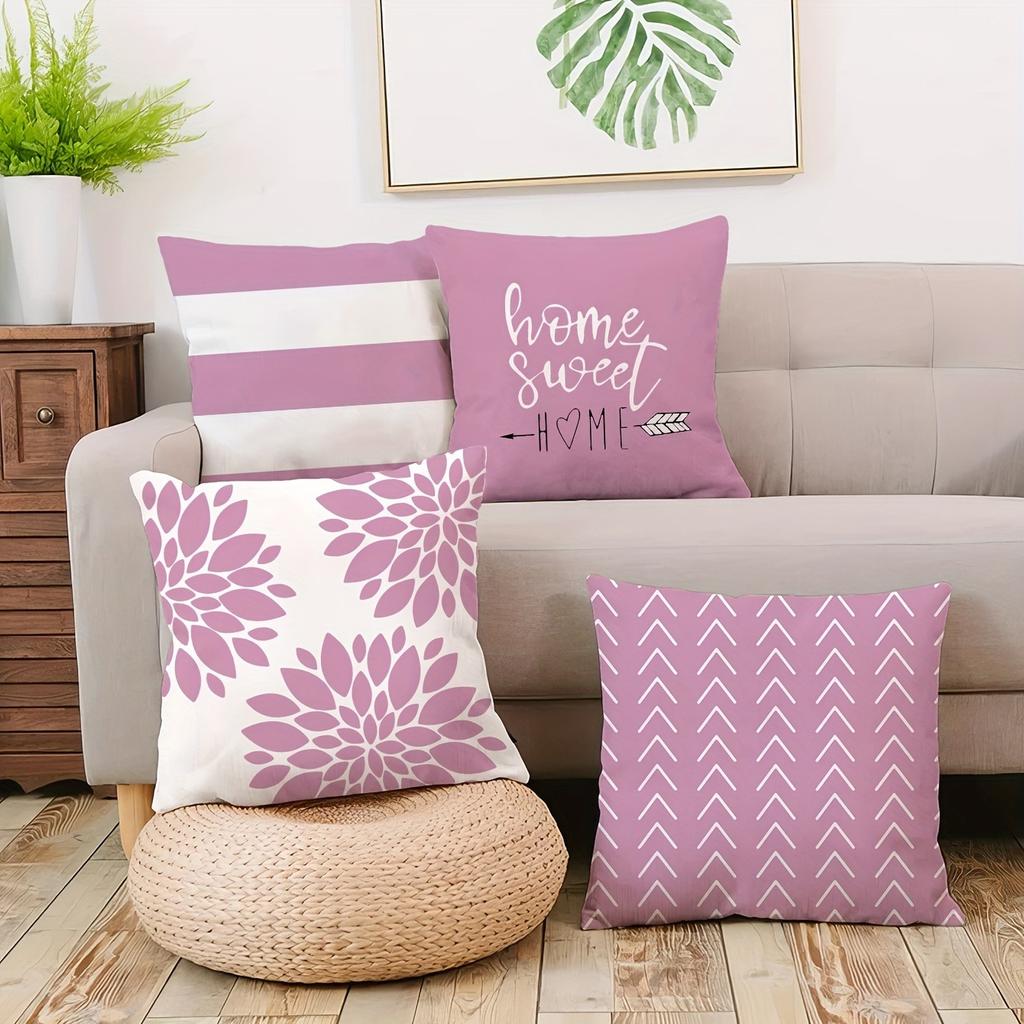 Home Attachment On Pillowcases Cover Bedroom Sofa Decoration Polyester Cushion Cover with Zipper