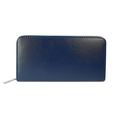 Classic Horizontal Format Blue Synthetic Women's Wallet