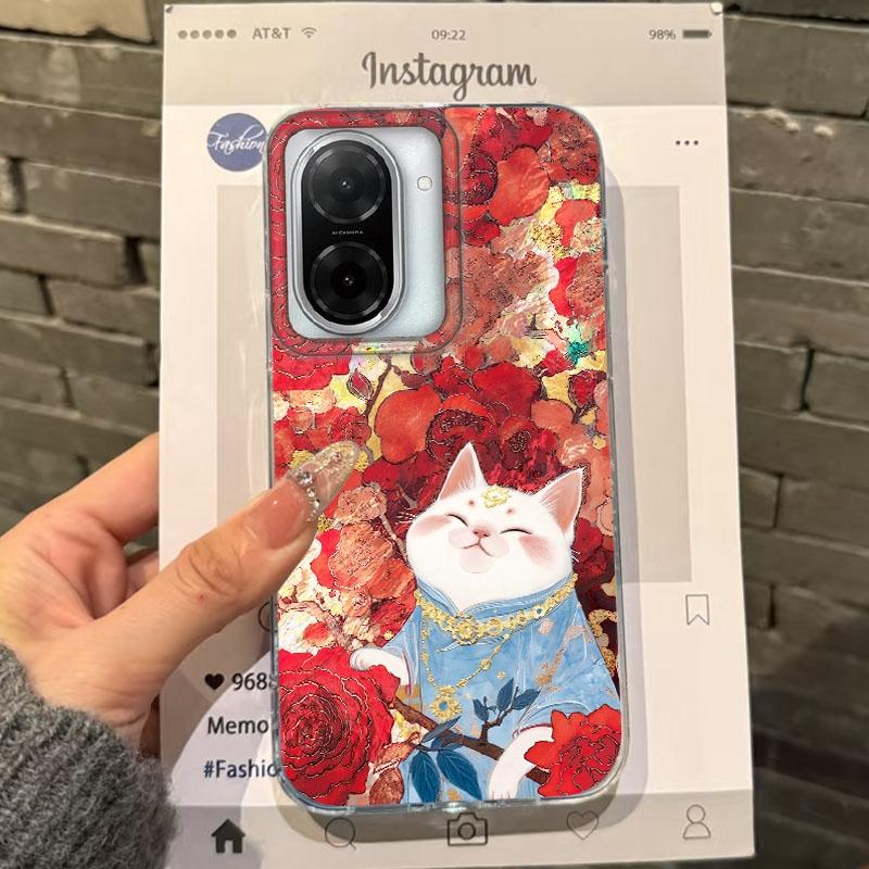 

Luxury Flowers Lucky Cat Girls Case For Xiaomi Redmi Note 14 Pro 14C 13C 10 9A 9C 13 12 11 10S 9 8 Plus A5 A4 A3 A2 A1 Cover Redmi 9A