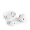 110ml Chinese White Porcelain Gaiwan Handmade Bamboo Leaf Pattern Ceramic Tea Tureen Travel Portable Tea Bowl Household Tea Set