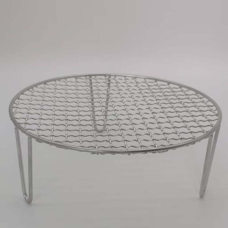 Stainless Steel Round Grill & Air Fryer Rack with High Legs