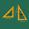 2 Pieces Large Triangle Ruler with Removable Handle Multifunction Learning Supplies Teaching