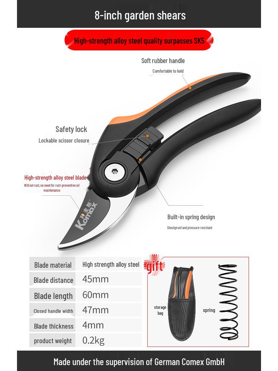 Heavy-Duty Pruning Shears for Thick Branches and Bonsai Trees