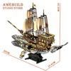 Vintage Steampunk Mecha Whale Ship Building Blocks 1979pcs Retro Steam Boat MOC Bricks Toys Sci-Fi Sailboat Model Birthday Gifts