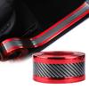 Red Carbon Fiber Door Plate Bumper Scuff Sill Cover Anti Scratch Sticker 2M EOA