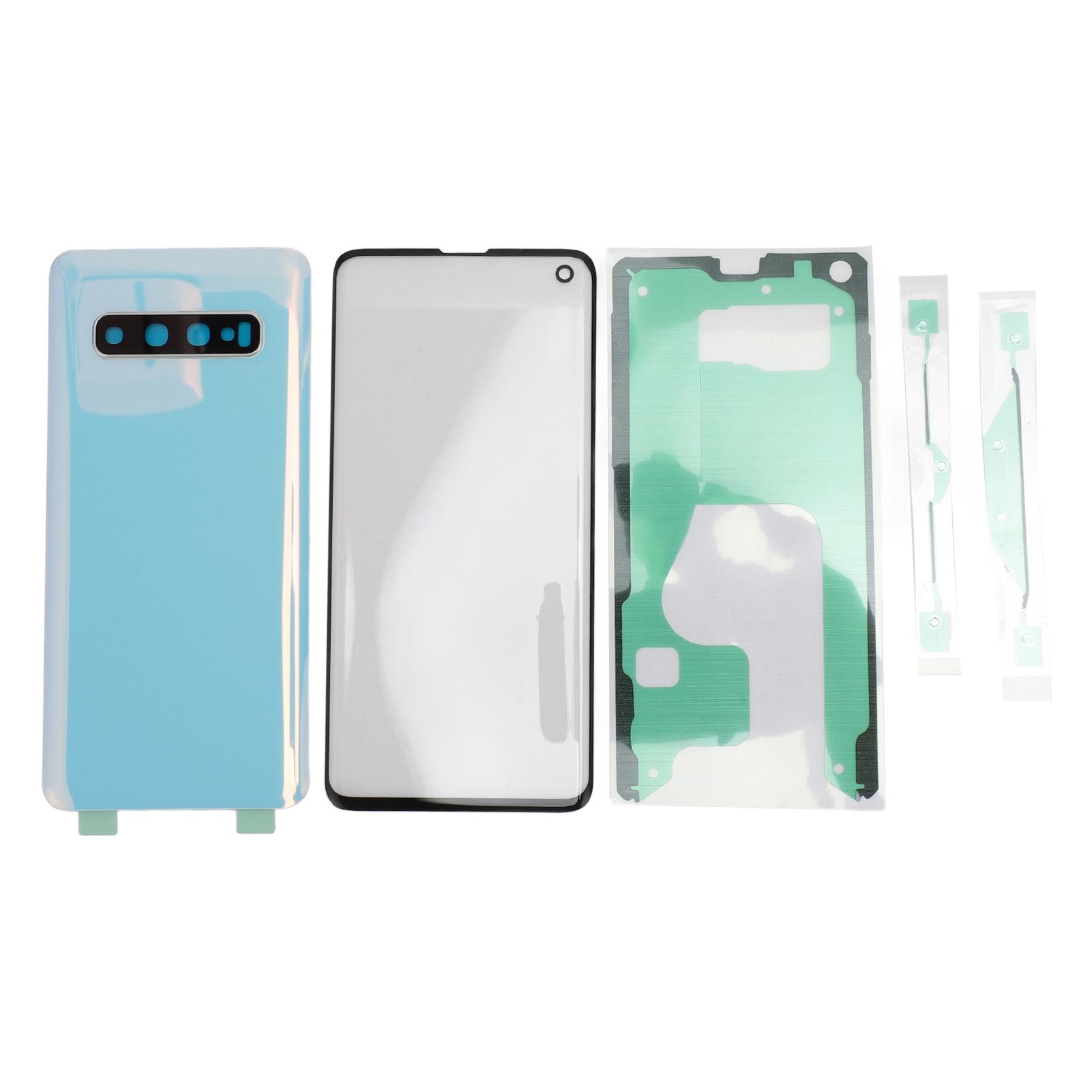 

Back Glass Cover Replacement Housing Door Front Outer Lens Glass Screen for Galaxy S10 Pre Installed Camera Lens белый
